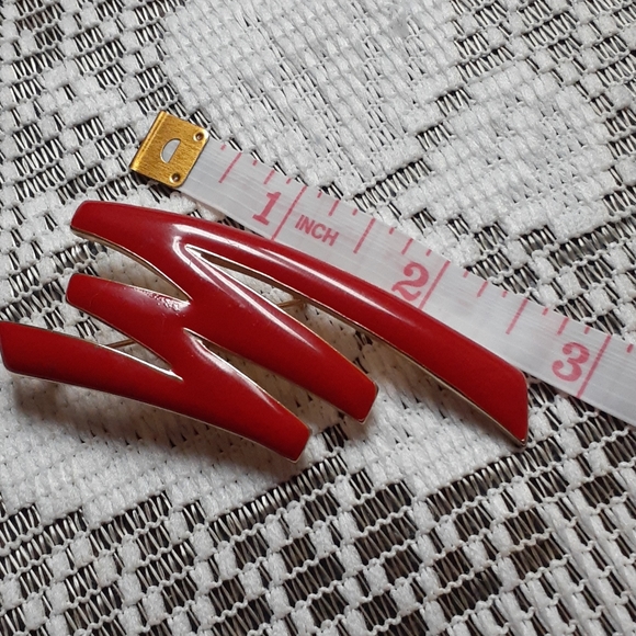 Vintage Fashion Red Brooch - Picture 6 of 7